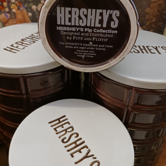 🍪4 VINTAGE SET Hershey Cookie Jar 🍪 By Fitz & Floyd,Rare Hard To Come By.🎁 - Picture 2 of 16